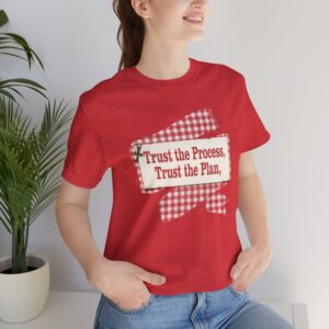 Trust the Process Trust the Plan tee | Red Gingham Ribbon Graphic T-Shirt