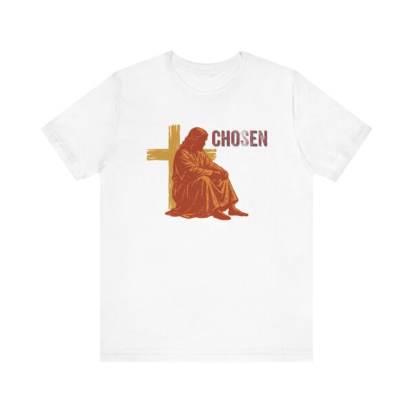 9500443756427914804_2048.jpeg Chosen Jesus Sitting Cross T-Shirt | Christian Faith Tee