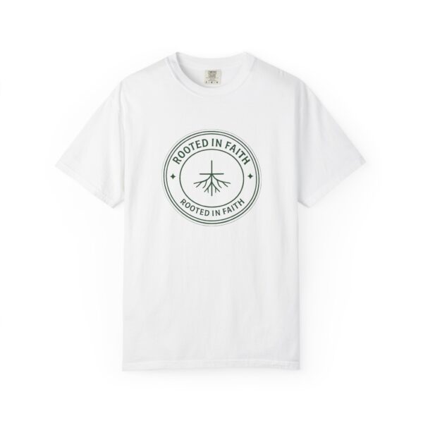 9527474709241889760_2048.jpeg Rooted in Faith circle logo T-Shirt | Christian faith roots design, Bible Verse Tee, Faith Clothing