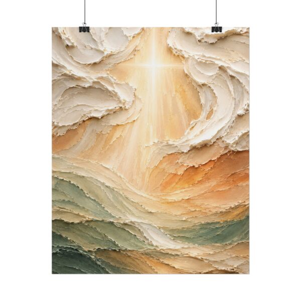 9587726944865311988_2048.jpeg Aura of Grace Abstract Christian Poster | The Way The Truth The Life Wall Art | Sage Green Peach Boho Decor | Textured Palette Knife Print