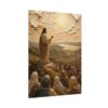 9602404470012466092_2048.jpeg Sermon on the Mount Poster | Modern Sage Green & Gold Christian Wall Art | Palette Knife Plaster Print | Beatitudes Blessings Faith Decor