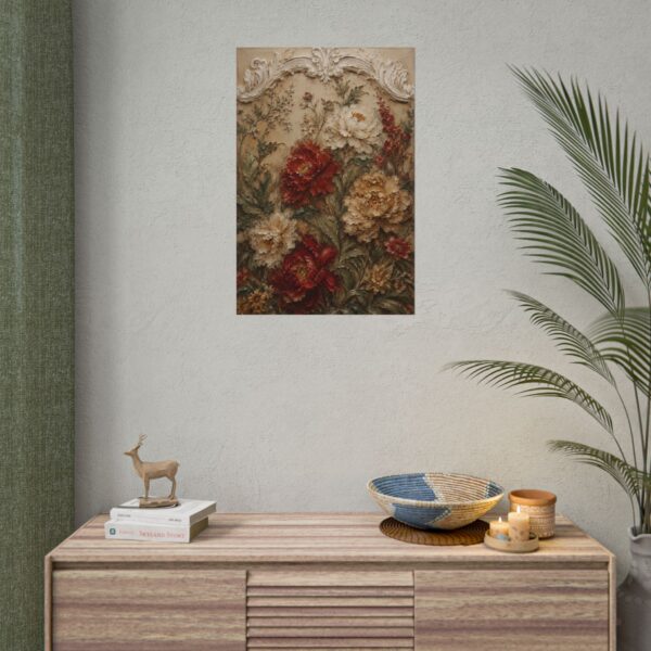 9752663107848829699_2048.jpeg Praise God Vintage Floral Tapestry Poster | Cottagecore Christian Wall Art | Textured Palette Knife Flower Painting Poster