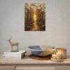9753645325416331374_2048.jpeg The Way of the Cross Forest Path Poster | Autumn Wooded Trail Christian Art, Textured Palette Knife Painting | Warm Neutral Faith Home Decor