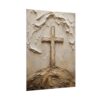 9888903589346657803_2048.jpeg Textured Cross of Calvary Poster | Minimalist Christian Wall Art | Modern Beige Plaster Cross Print | Palette Knife Faith Home Decor