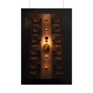 The Last Supper Wall Art, Communion Bread and Wine Poster Print, Moody Christian Dining Room Decor, Religious Table Setting Art, Faith Gift