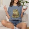 9992337030136430107_2048.jpeg Comfort Colors® Reading Frog Illustration T-Shirt | Slow Down Trust God, Cute Frog Bible Verse